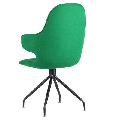 Replica Fiberglass Catch Modern Leisure Chair Green Color With Swivel Base